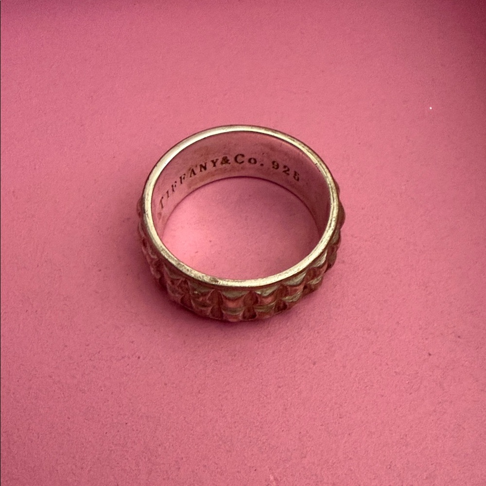 Tiffany & Co. 925 Sterling Silver Band with Intricate Detailing